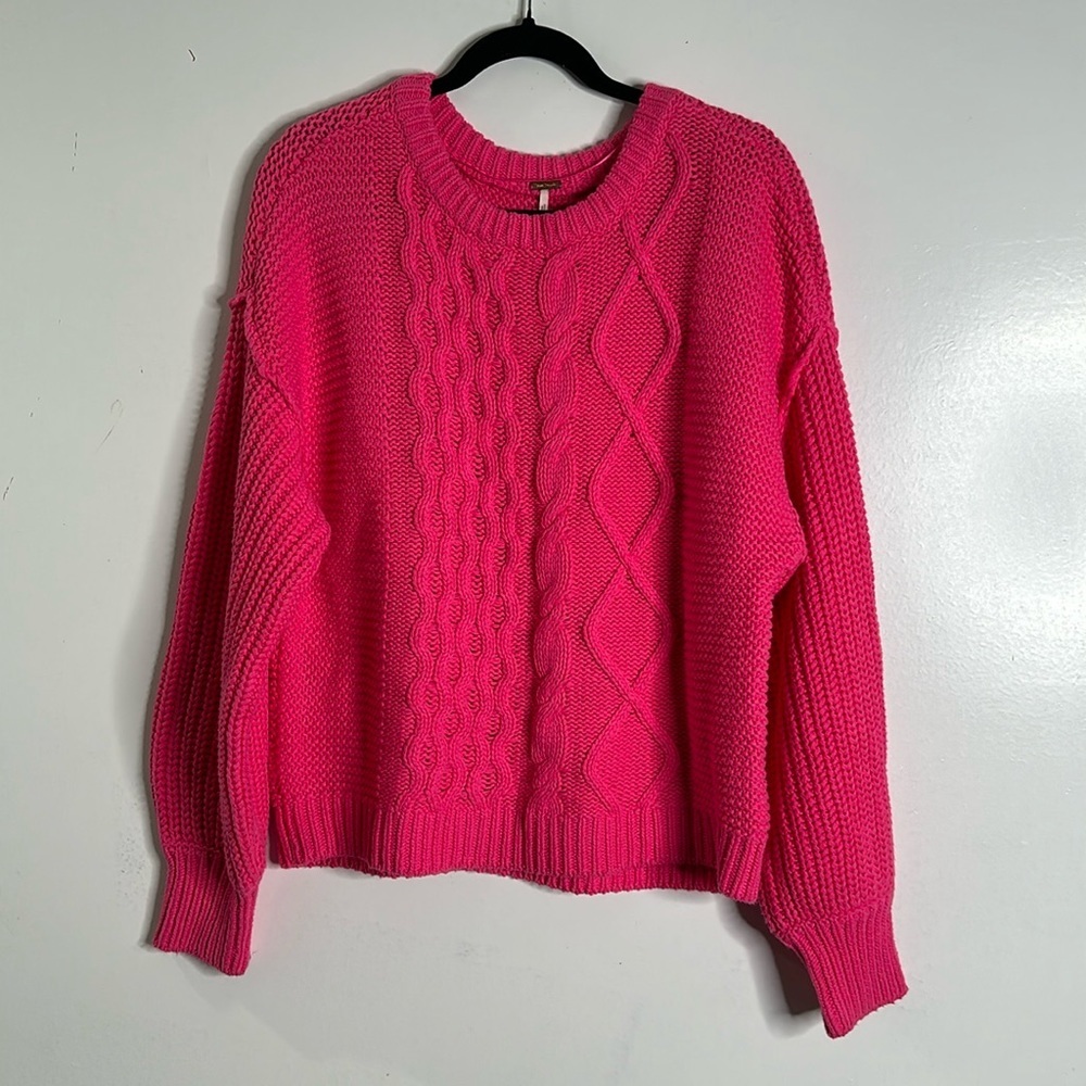 Free people pink sweater size small p Barbie